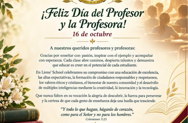 ¡Feliz Día del Profesor y la Profesora!