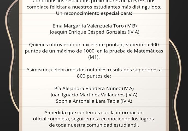 Resultados preliminares Paes